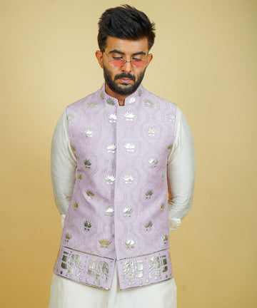 Kurta Pyjama Set with Jacket