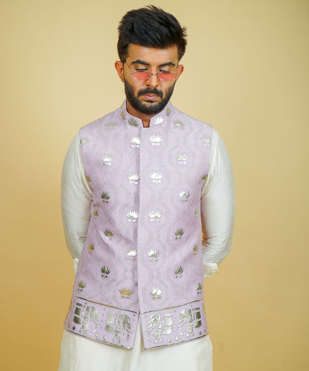 Kurta Pyjama Set with Jacket