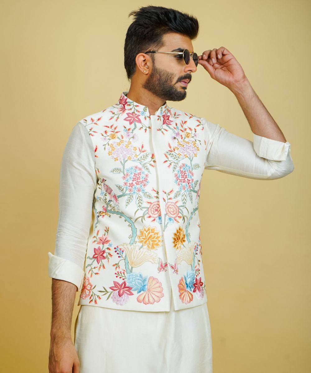 Kurta Pyjama Set with Jacket
